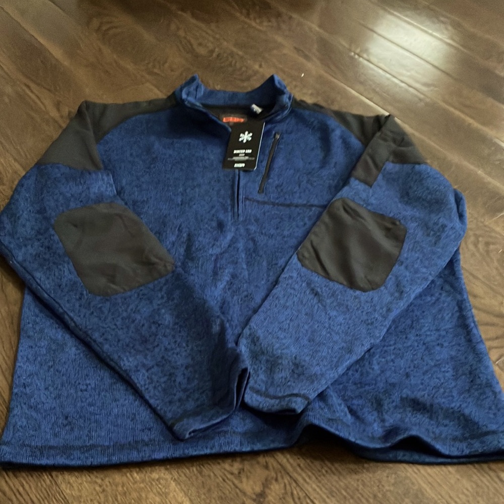 Brand new navy and black half zip.